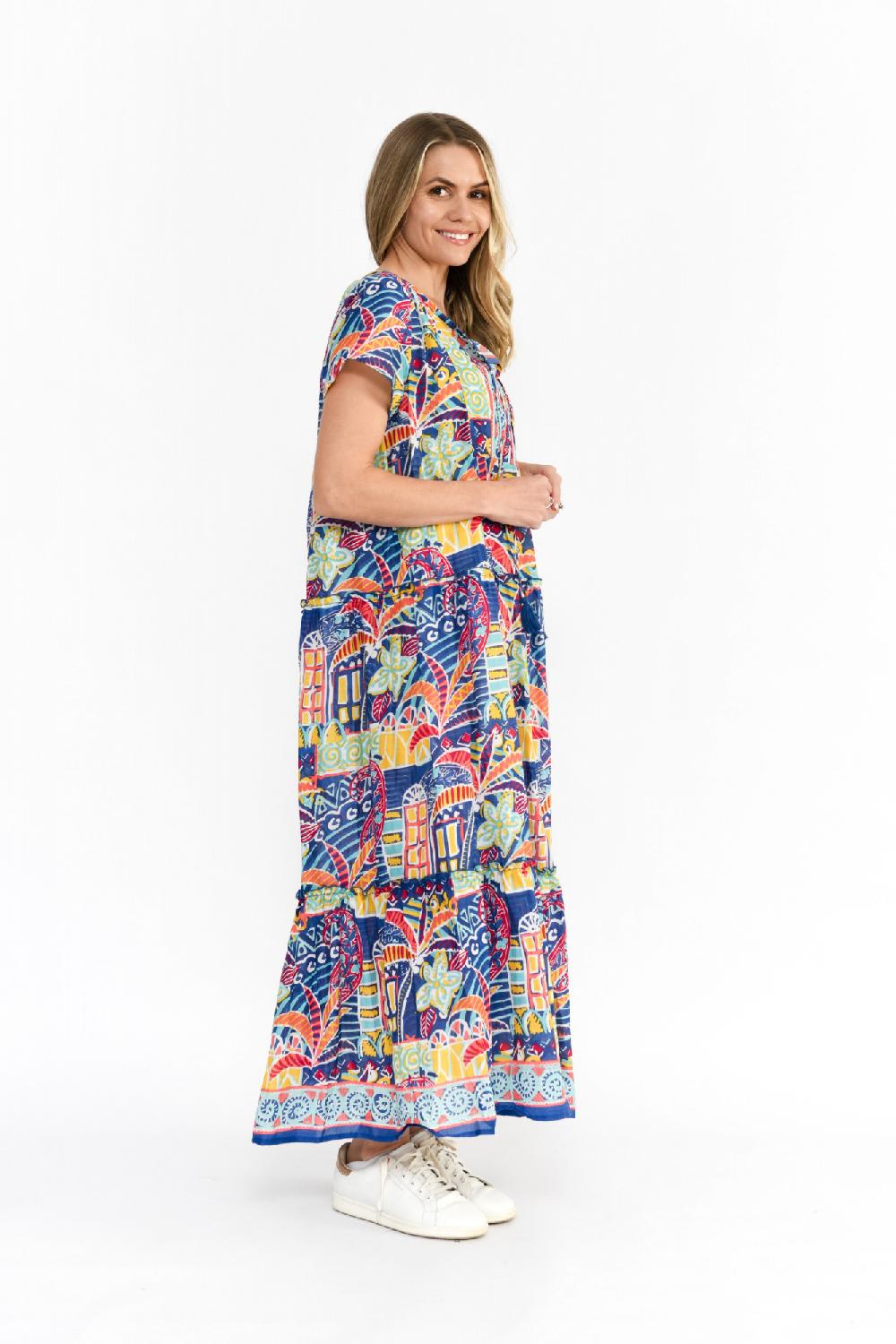 Oriëntique Zola V Neck Maxi Dress