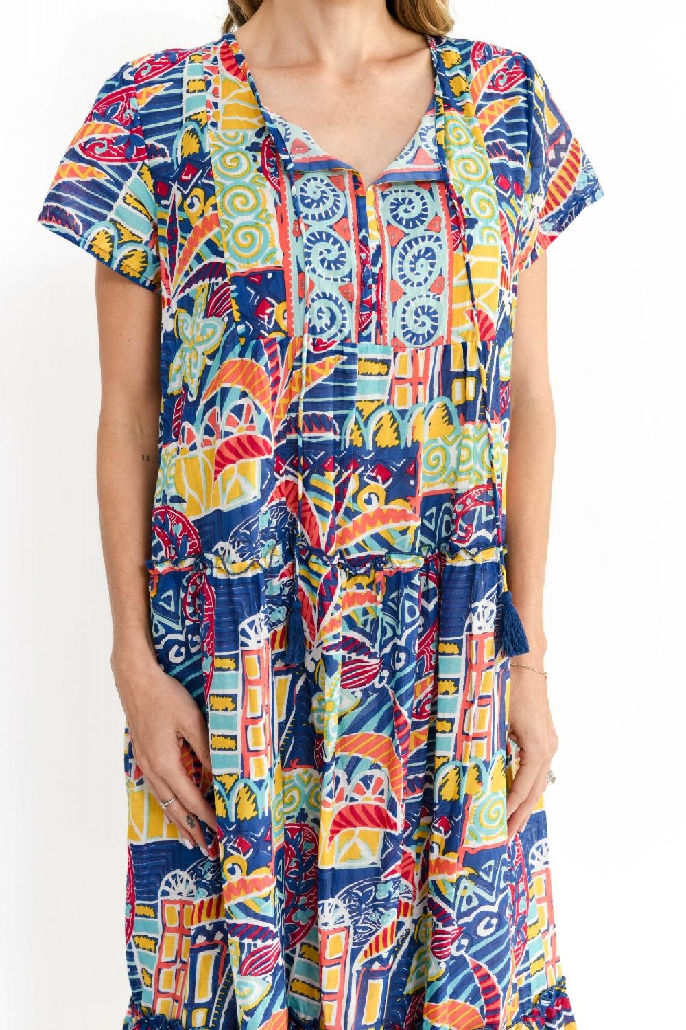 Oriëntique Zola V Neck Maxi Dress