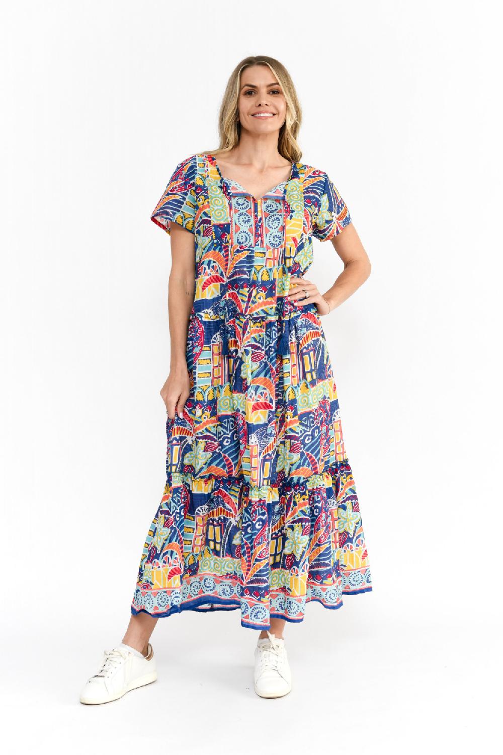 oriëntique Zola V Neck Maxi Dress