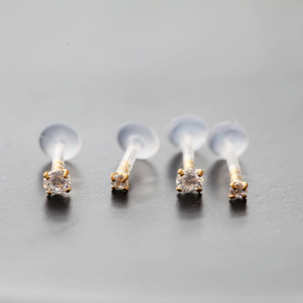 Origami Jewellery 16g BioFlex Push Fit Gold Piercings
