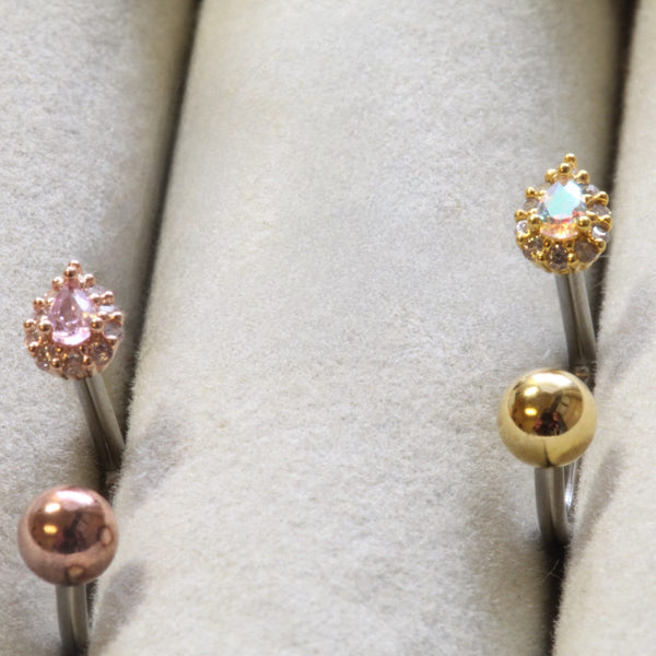 Origami Jewellery 16g Iridescent Teardrop Medusa Ring