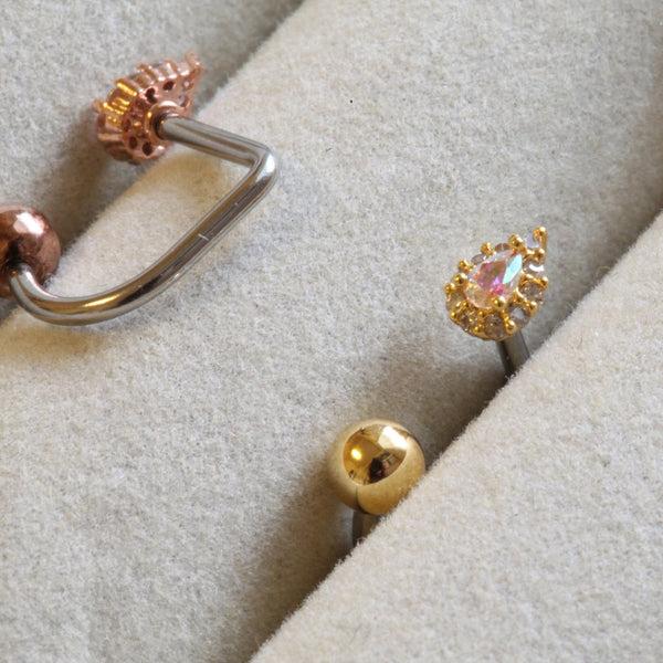 Origami Jewellery 16g Iridescent Teardrop Medusa Ring