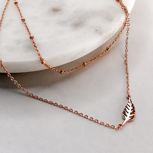 Origami Jewellery Beaded Choker/Leaf Layer Necklace