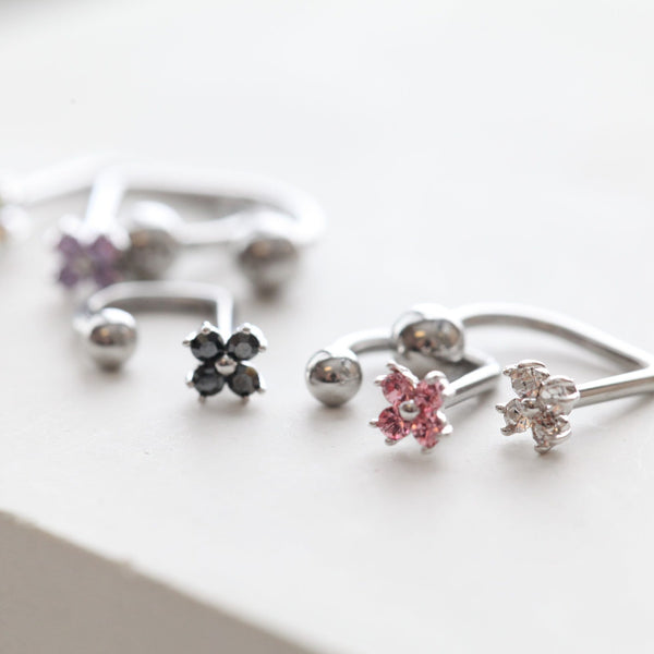 Origami Jewellery Mini Iridescent 4 Petal Medusa Piercing