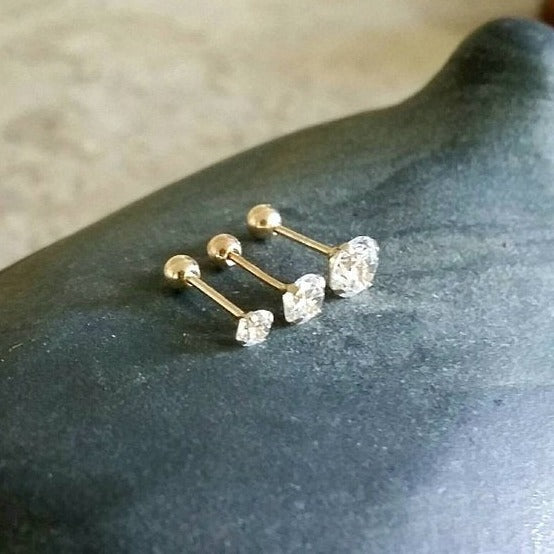 Origami Jewellery 14k Gold Studs