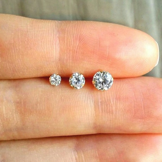 origami jewellery 14k Gold Studs