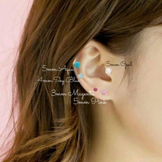 Origami Jewellery 16g Glitter Ball Earrings