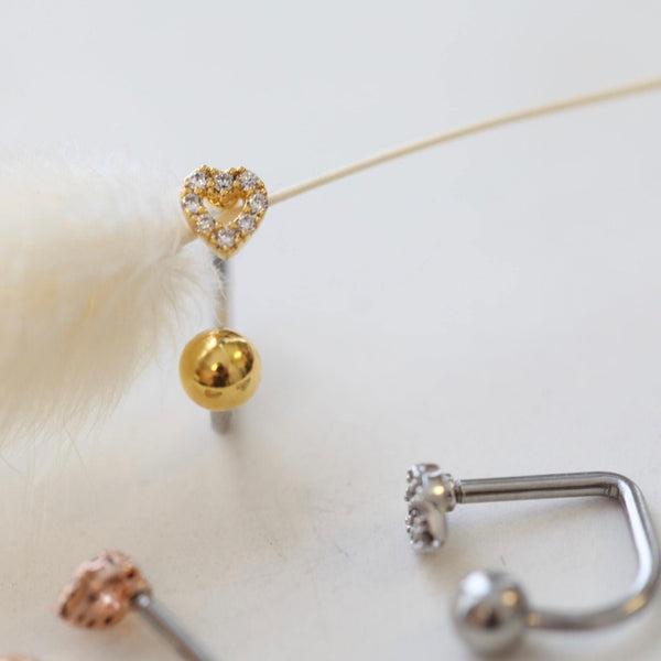 origami jewellery 16g Heart Medusa Lip Piercing