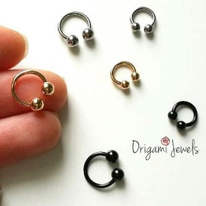 origami jewellery 16g Horseshoe Ring