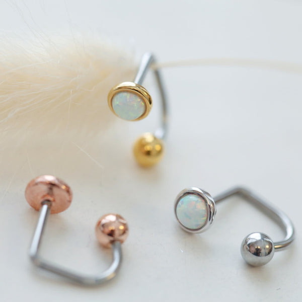 Origami Jewellery 16g Opal Lip Ring