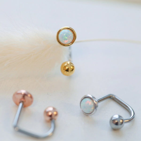 Origami Jewellery 16g Opal Lip Ring