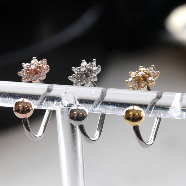 origami jewellery 16g Snowflake Medusa Piercing