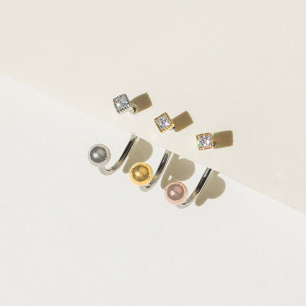 Origami Jewellery 16g Square Medusa Lip Ring