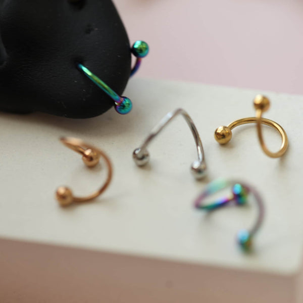 Origami Jewellery 18g Spiral Cartilage Earrings