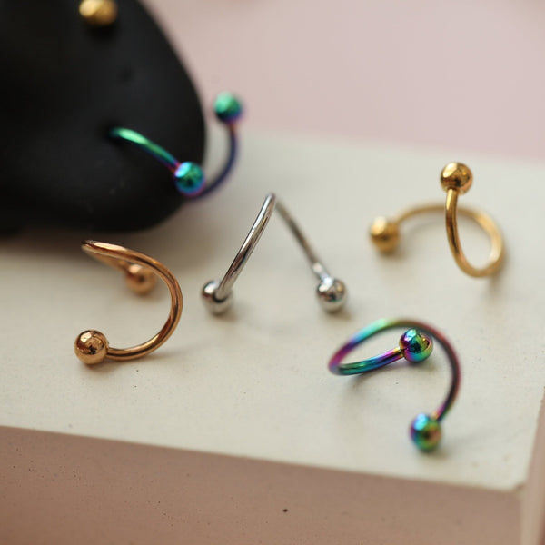 origami jewellery 18g Spiral Cartilage Earrings