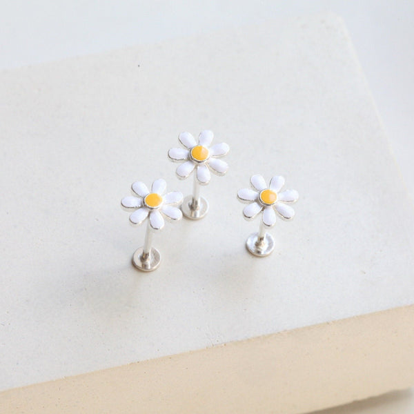 Origami Jewellery 20g White Flower Earring