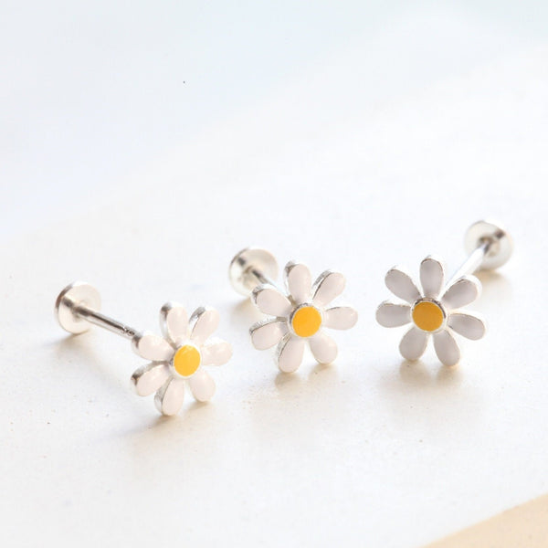 Origami Jewellery 20g White Flower Earring