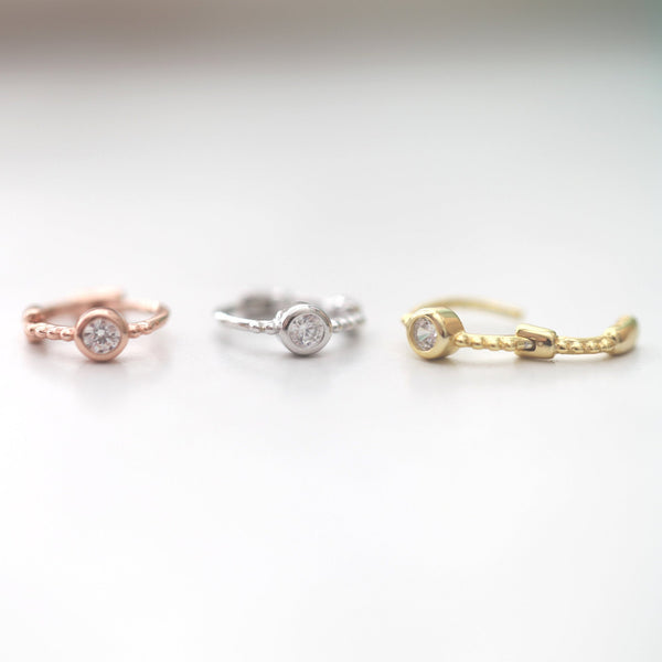 Origami Jewellery 3mm CZ Cartilage Hoop