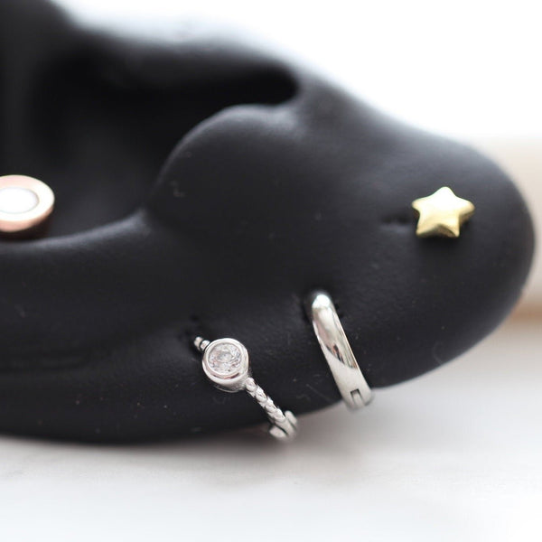 origami jewellery 3mm CZ Cartilage Hoop