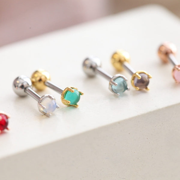 origami jewellery 3mm Moonstone Cartilage Stud