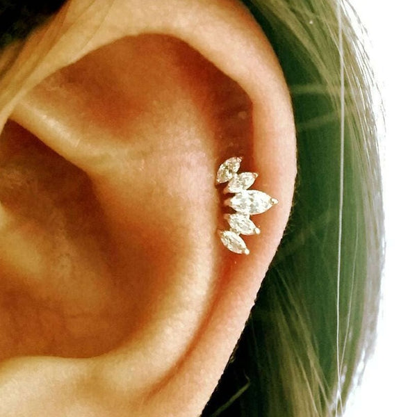 Origami Jewellery 5CZ Crown Stud