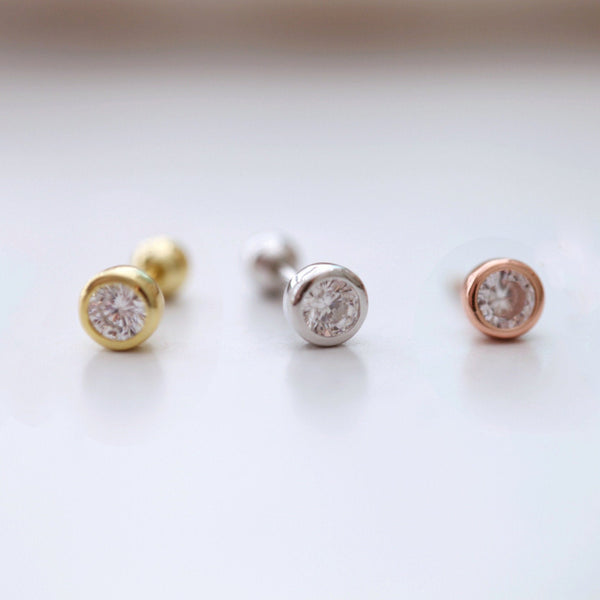 origami jewellery 5mm Stone Studs