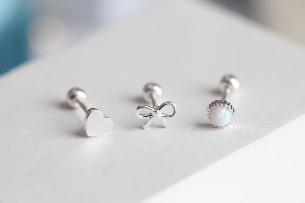 origami jewellery 925 Silver Mini Bow Stud