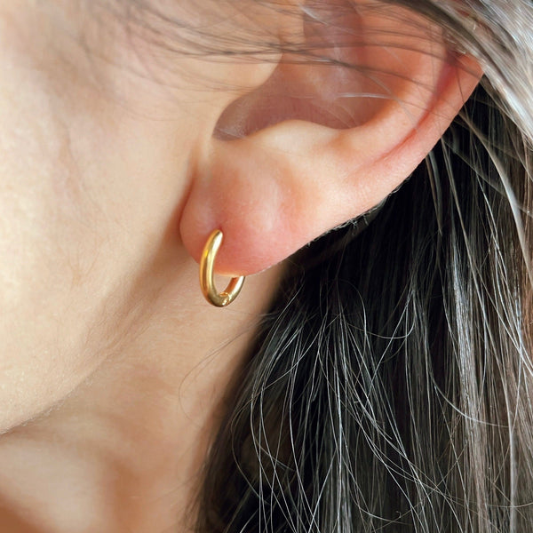 origami jewellery 9mm Matte Hoops