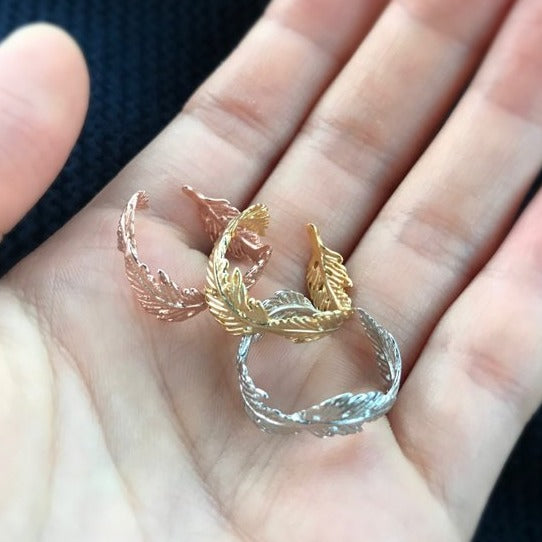 Origami Jewellery Adjustable Feather Ring