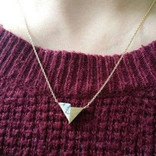 origami jewellery Airplane Gemstone Necklace