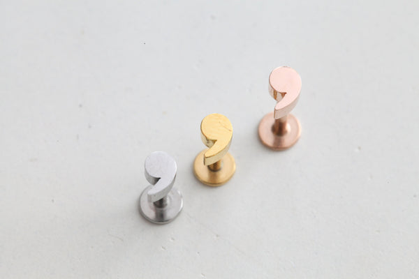 Origami Jewellery Apostrophe Threadless Flat Back