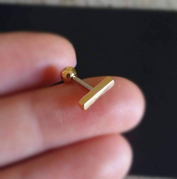 origami jewellery Bar Cartilage Earring