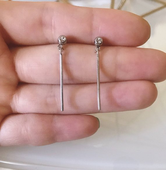 Origami Jewellery Bar Dangle Earrings