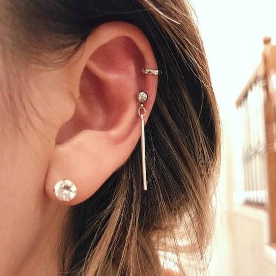 origami jewellery Bar Dangle Earrings