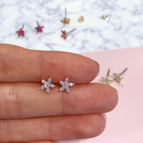 Origami Jewellery Bluet Flower Studs