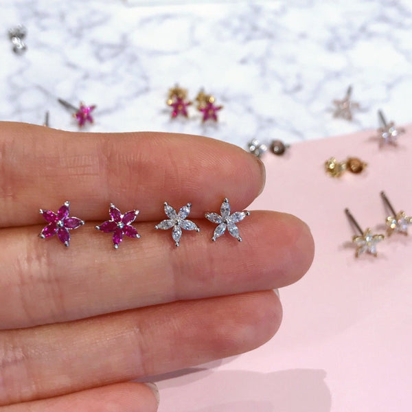Origami Jewellery Bluet Flower Studs