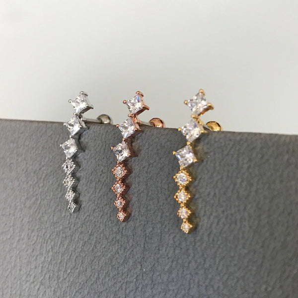 Origami Jewellery Bold Curved Earring