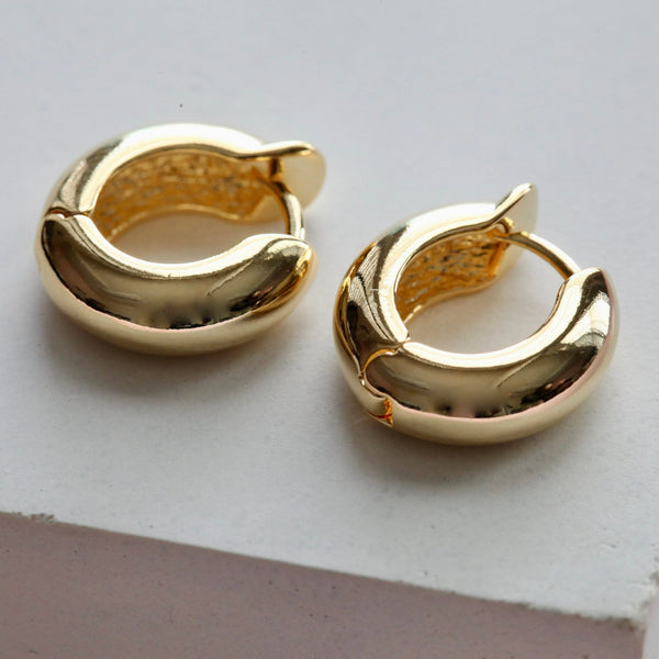 Origami Jewellery Bold Gold Hoops