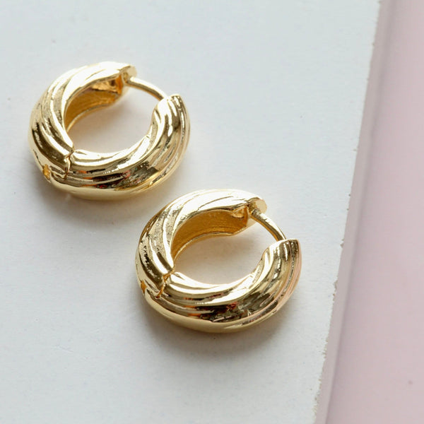 origami jewellery Bold Gold Hoops