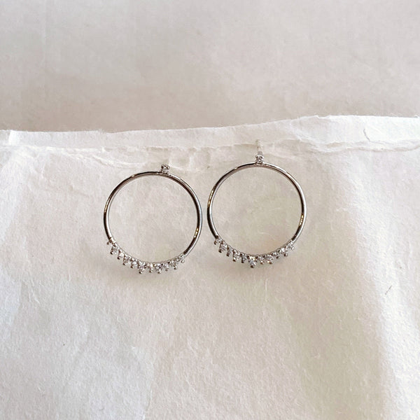 Origami Jewellery Circle Crown Earrings