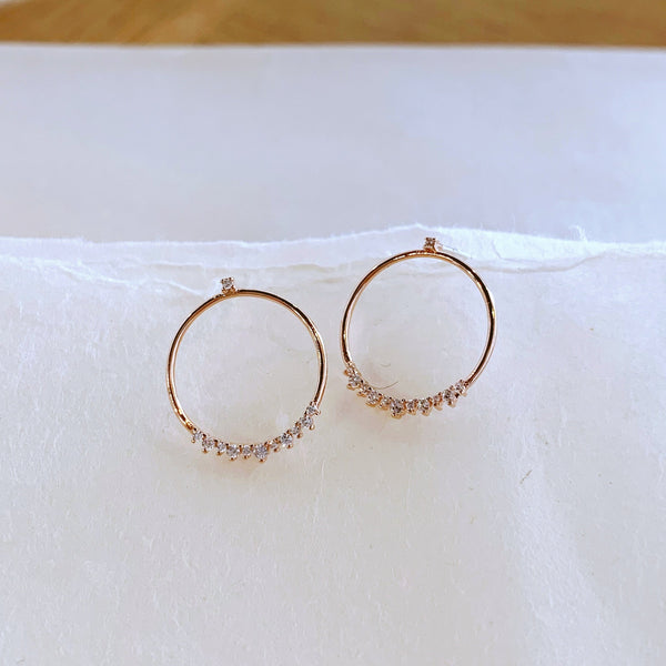 Origami Jewellery Circle Crown Earrings