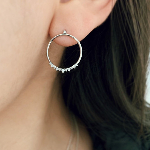 origami jewellery Circle Crown Earrings