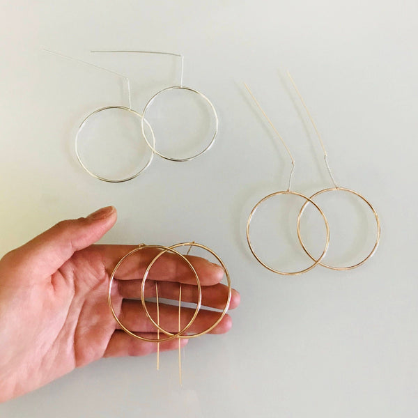 Origami Jewellery Circle Dangle Earrings