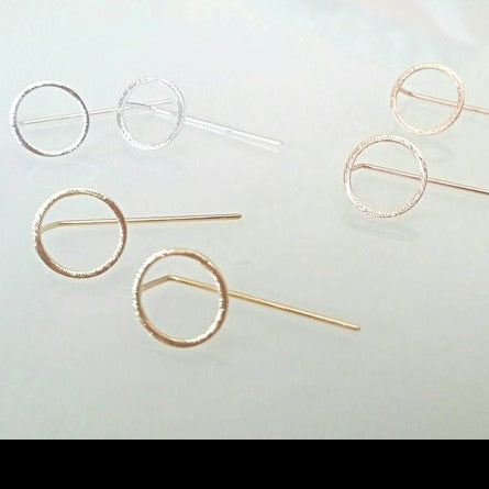 Origami Jewellery Circle Drop Earrings