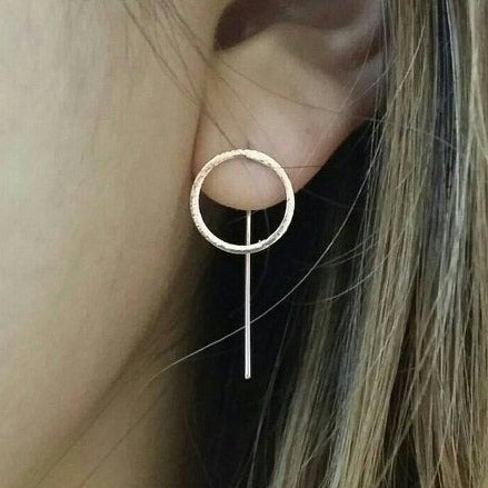 origami jewellery Circle Drop Earrings