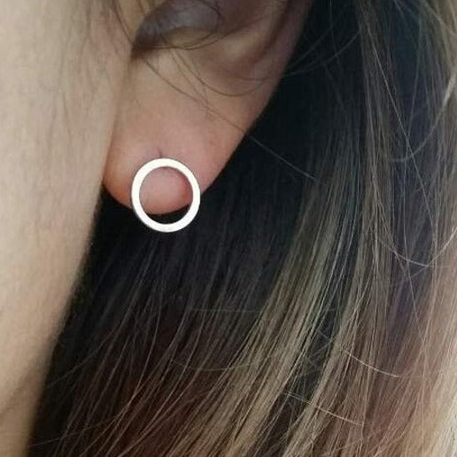 origami jewellery Circle Stud Earrings