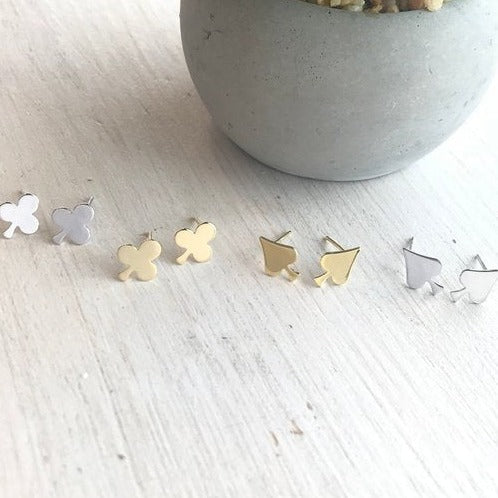 origami jewellery Clover Spade Earrings