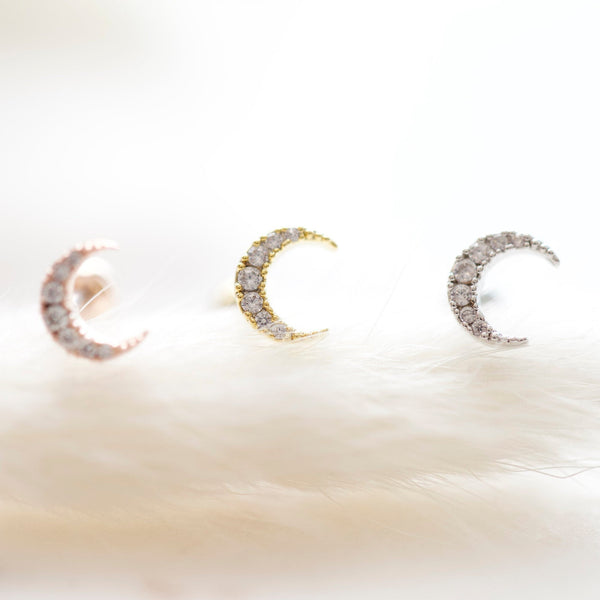 Origami Jewellery Crescent Moon Cartilage Earring