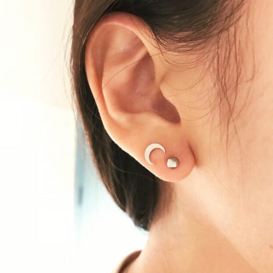 Origami Jewellery Crescent Moon Earrings