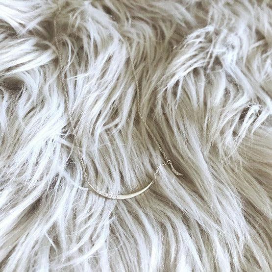 Origami Jewellery Crescent Moon Necklace